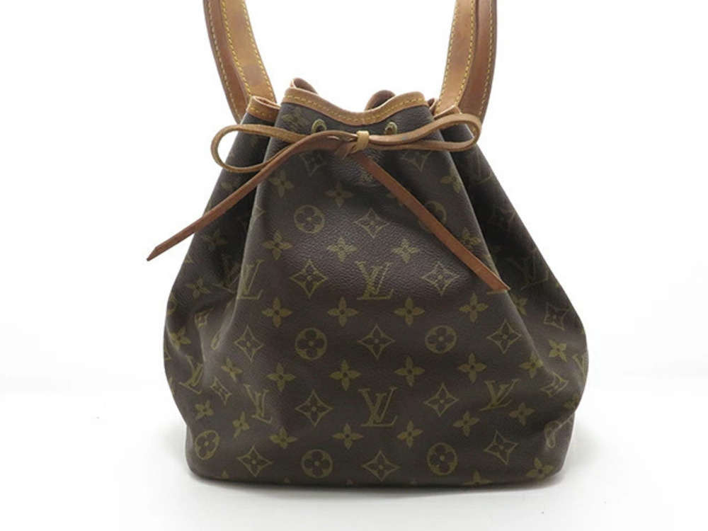 LOUIS VUITTON Noe Bag Shoulder Monogram Leather Brown
